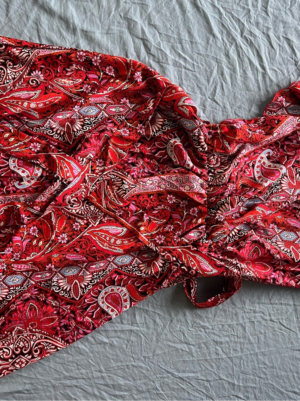Red Paisley Women's Swimwear One-Piece